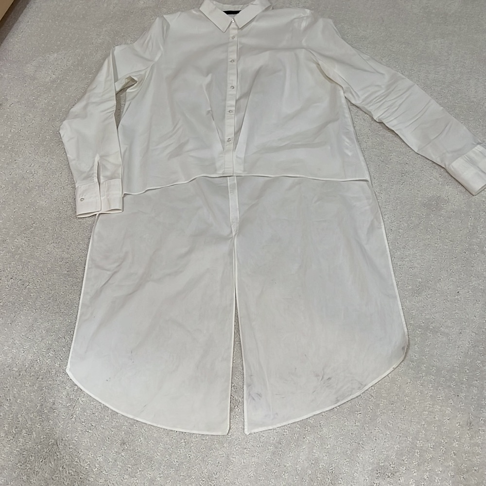 White High Low Button Down - image 6